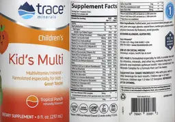 Label for Kid's Multi Tropical Punch