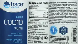 Label for Liquid CoQ10 100 mg