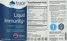 Label for Liquid Immunity+ Mixed Berry