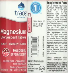 Label for Magnesium Effervescent Tablets Raspberry