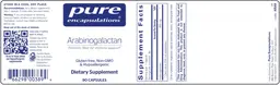 Label for Arabinogalactan