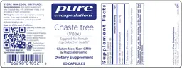 Label for Chaste Tree (Vitex)