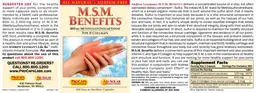 Label for M.S.M. Benefits