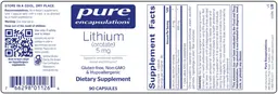 Label for Lithium (Orotate) 5 mg