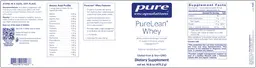 Label for PureLean Whey Natural Vanilla Bean Flavor