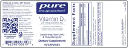 Vitamin D3 25 mcg (1,000 IU)