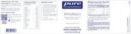 Label for WheyBasics Natural Vanilla Bean Flavor