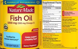Label for Fish Oil 1000 mg