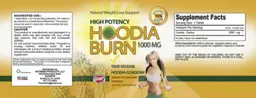 Label for High Potency Hoodia Burn 1000 mg
