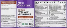 Label for One Daily Every Man's Multivitamin