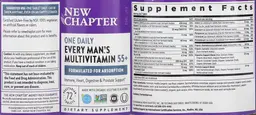 Label for One Daily Every Man's Multivitamin 55+