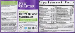 Label for Perfect Prenatal Multivitamin