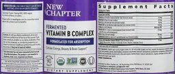 Label for Fermented Vitamin B Complex