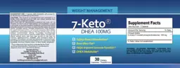 Label for 7-Keto DHEA 100 mg