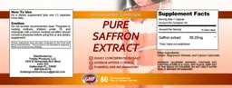 Label for Pure Saffron Extract