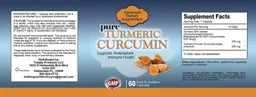 Label for Turmeric Curcumin