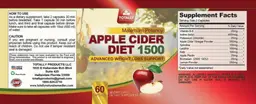 Label for Apple Cider Diet 1500