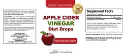 Label for Apple Cider Vinegar Diet Drops