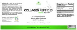 Label for Hydrolyzed Collagen Peptides 3000 mg