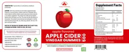 Label for Apple Cider Vinegar Gummies 500 Apple Flavored