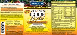 Label for Liquid Multivitamin Formula Ornage-Mango Flavor