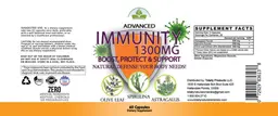 Label for Advanced Immunity 1300 mg