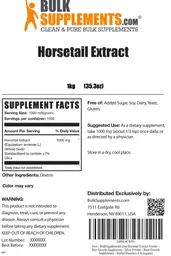 Label for Horsetail Extract