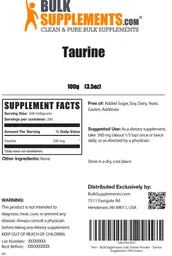 Label for Taurine