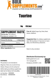 Label for Taurine