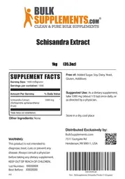 Label for Schisandra Extract