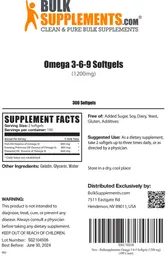 Label for Omega 3-6-9 Softgels (1200 mg)