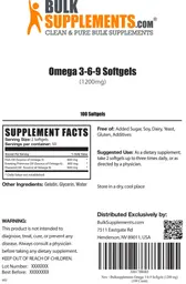 Label for Omega 3-6-9 Softgels (1200 mg)