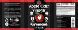 Label for Apple Cider Vinegar with Gymnema