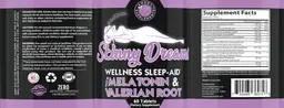 Label for Skinny Dreams with Melatonin & Valerian Root