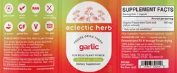 Label for Garlic 550 mg