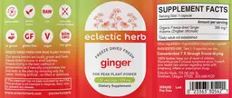 Label for Ginger 395 mg