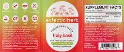 Label for Holy Basil