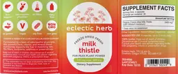 Label for Milk Thistle 600 mg