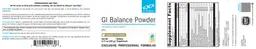 Label for GI Balance Powder Natural Chai Flavor
