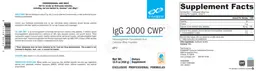 Label for IgG 2000 CWP