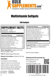 Label for Multivitamins Softgels