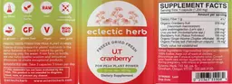 Label for U.T Cranberry
