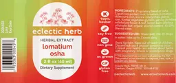 Label for Lomatium Osha