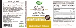 Label for Calm Gummies Mixed Berry Flavored