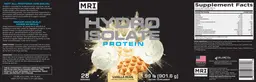 Label for Hydro Isolate Protein Vanilla Bean