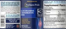 Label for Glucosamine Chondroitin MSM