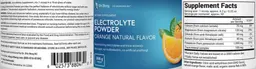 Label for Electrolyte Powder Orange Natural Flavor