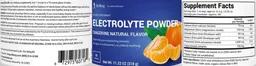 Label for Electrolyte Powder Tangerine Natural Flavor