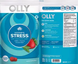 Label for Goodbye Stress Berry Verbena