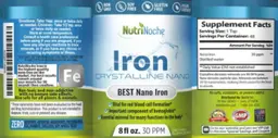 Label for Iron 30 PPM
